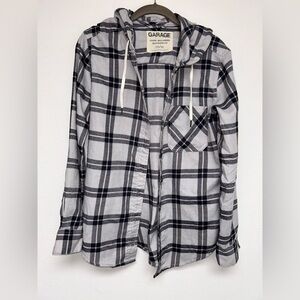GARAGE Grey Flannel Coupe Boyfriend Fit Shirt XS EUC​​